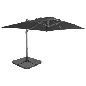 Parasol ogrodowy z przenośną podstawą, antracytowy