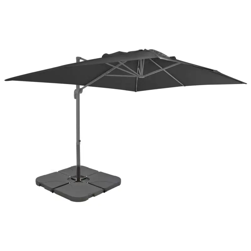 Parasol ogrodowy z przenośną podstawą, antracytowy