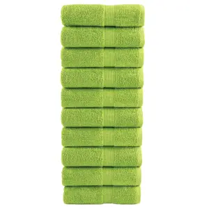 Ręczniki toaletowe Premium SOLUND 10 szt. Zielone jabłko 30x30 cm 600 gsm