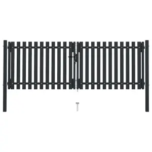 Brama ogrodzeniowa Double Door Fence Fur Steel 300x75 cm Antracyt