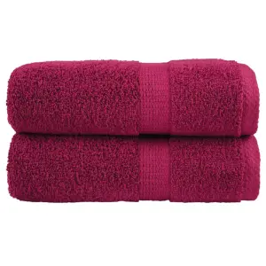 Ręczniczki premium, SOLUND, 2 szt., bordowe, 30x50 cm, 600 g/m²