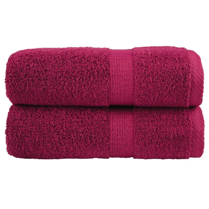 Ręczniczki premium, SOLUND, 2 szt., bordowe, 30x50 cm, 600 g/m²