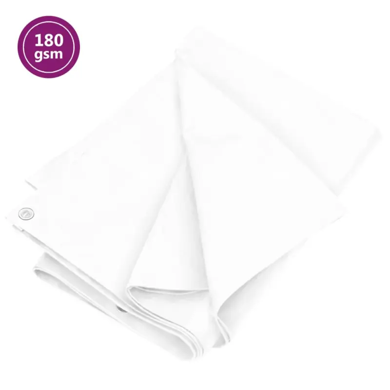 Plandeka, 180 g/m², 6x10 m, biała, HDPE