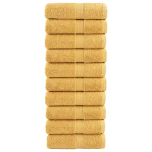 Ręczniczki premium, SOLUND, 10 szt., złote, 30x50 cm, 600 g/m²
