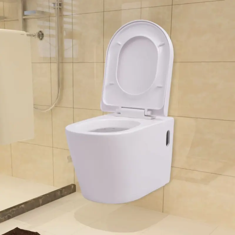 Podwieszana toaleta ceramiczna, biała