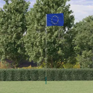 Flaga Unii Europejskiej z masztem, 5,5 m, aluminium