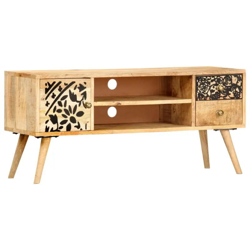 Szafka pod TV, 100x30x45 cm, lite drewno mango