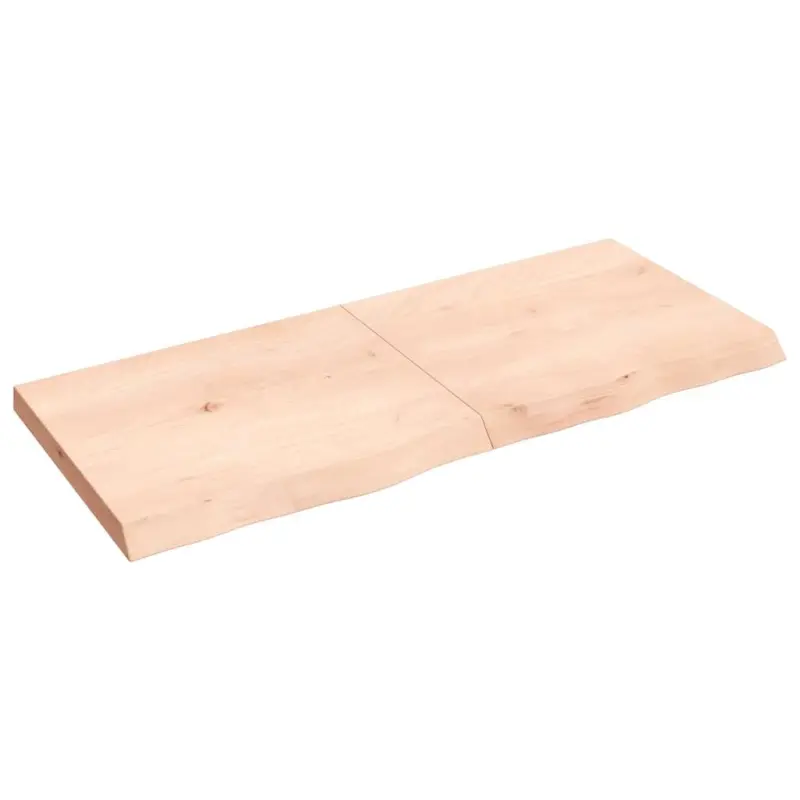 Blat stołu, 140x60x(2-6) cm, surowe lite drewno dębowe