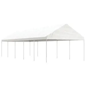 Namiot ogrodowy z dachem, biały, 11,15x4,08x3,22 m, polietylen