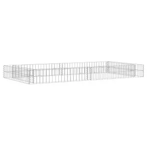 Podwyższona donica gabionowa, galwanizowana stal, 200x100x20 cm