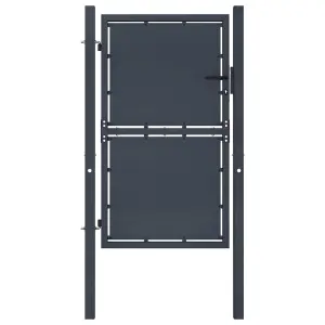 Brama ogrodowa stalowa 100x125 cm antracytowa