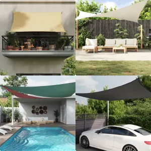Prostokątny żagiel ogrodowy, tkanina Oxford, 2x5 m, taupe