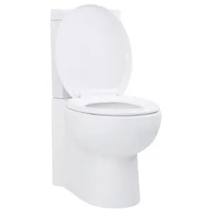 Ceramiczna muszla klozetowa, narożna, biała