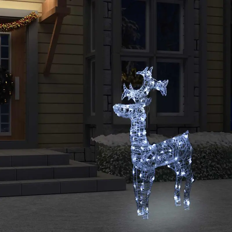 Świąteczna dekoracja, renifer, 90 diod LED, 60x16x100 cm, akryl