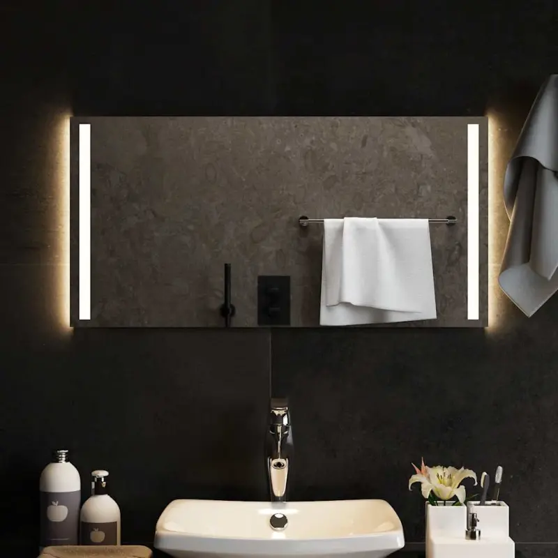 Lustro łazienkowe z LED, 80x40 cm