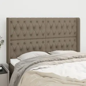 Zagłówek uszak, kolor taupe, 163x16x118/128 cm, tkanina