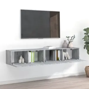 Zestaw 2 szafek pod TV, szary dąb sonoma