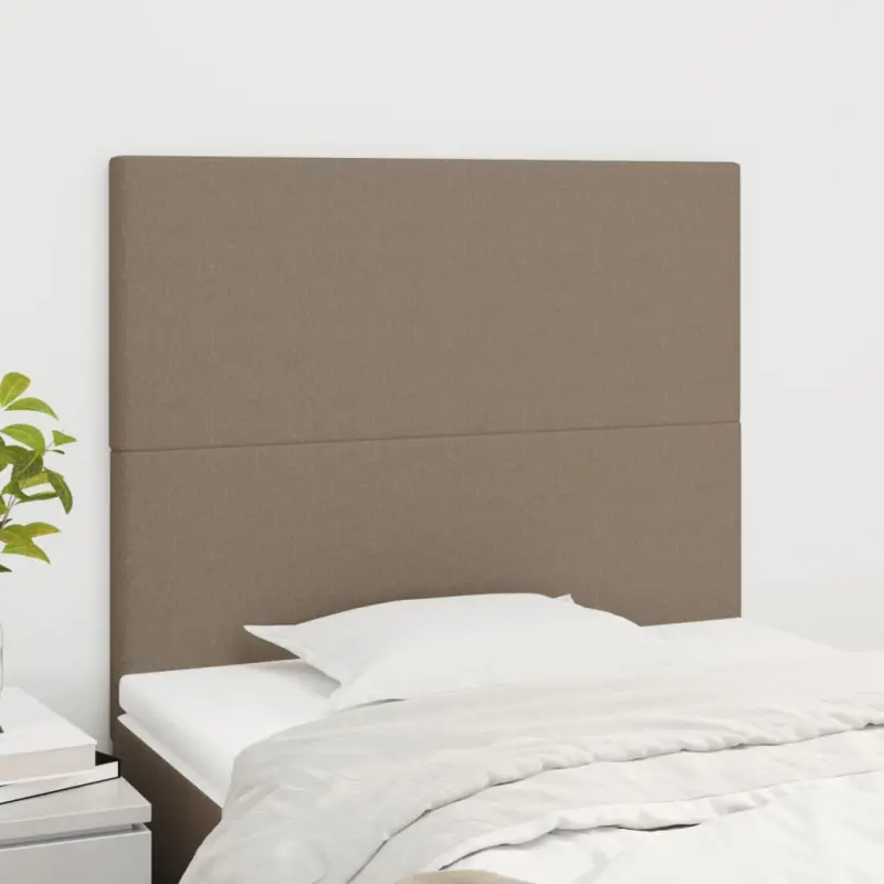 Zagłówek taupe 90x5x118/128 cm materiał