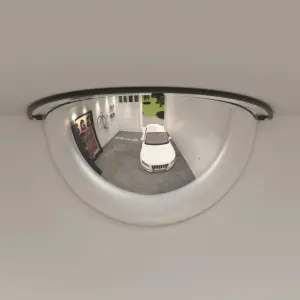 Sferyczne lustra drogowe, 1/4 kuli, 2 szt., Ø30 cm, akryl