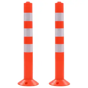Słupki drogowe z plastiku, 2 szt., 75 cm