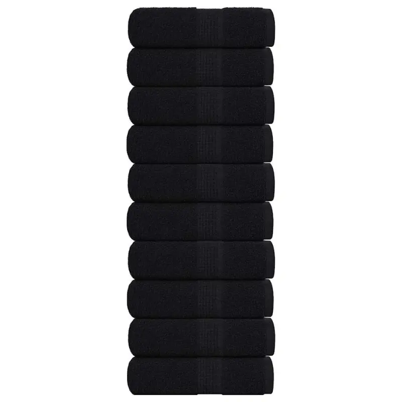 Ręczniki, FROGN, 10 szt., czarne, 30x30 cm, 360 g/m²