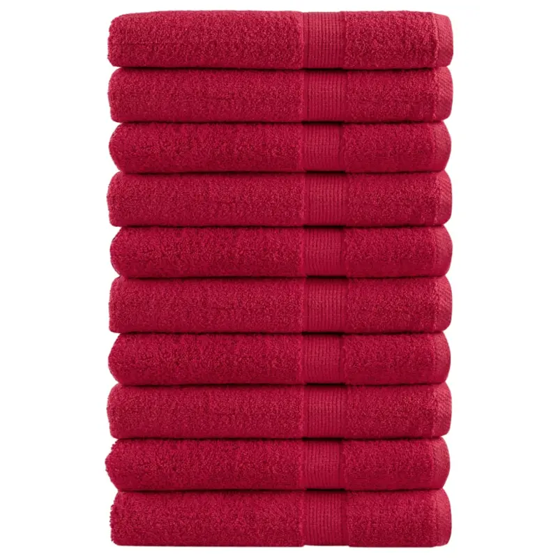 Ręczniki premium SOLUND 10 szt. czerwone, 100x200 cm, 600 g/cm²