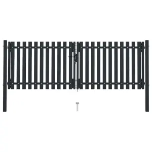 Brama ogrodzeniowa Double Door Fence Fur Steel 300x125 cm Antracyt