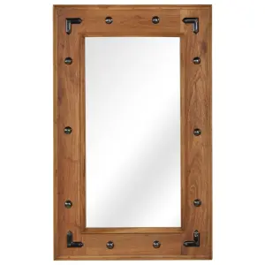 Lustro z ramą z litego drewna akacjowego, 50 x 80 cm