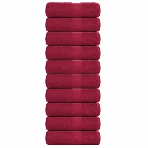 Ręczniki dla gości, FROGN, 10 szt., Bordeaux 30x50 cm, 360 g/m²