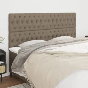 Zagłówek taupe 200x7x118/128 cm materiał
