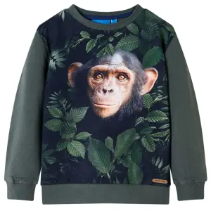 Bluza dziecięca, ciemne khaki, 104