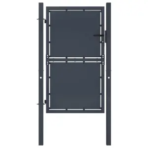 Brama ogrodowa stalowa 100x175 cm antracytowa
