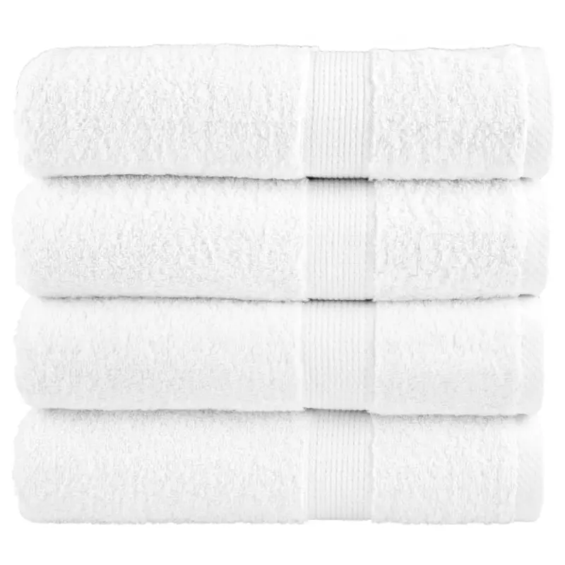Ręczniki premium, SOLUND, 4 szt., białe, 50x100 cm, 600 g/m²
