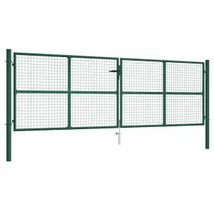 Brama ogrodowa siatkowa stalowa 400x125 cm zielona