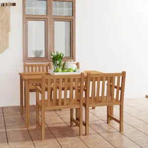 5-częściowy zestaw obiadowy do ogrodu, 150x90 cm, lite drewno tekowe