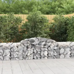 Kosze gabionowe, 15 szt., 300x50x60/80 cm, galwanizowane żelazo