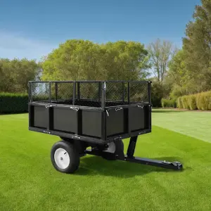 Przyczepka do kosiarki ogrodowej, odchylana, ładowność 300 kg