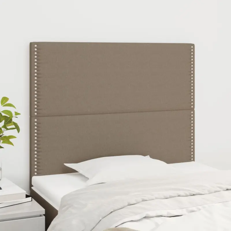 Zagłówek taupe 100x5x118/128 cm materiał