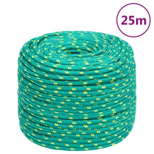 Linka żeglarska, zielona, 8 mm, 25 m, polipropylen