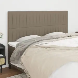 Zagłówek taupe 200x5x118/128 cm materiał