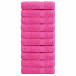 Ręczniki premium SOLUND, 10 szt., różowe, 50x100 cm, 600 g/cm²