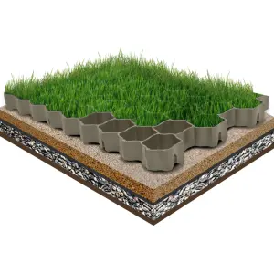 Kratki trawnikowe, 16 szt., zielone, 60x40x3 cm, plastik