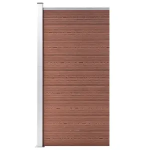 Panel ogrodzeniowy z WPC, 95x186 cm, brązowy