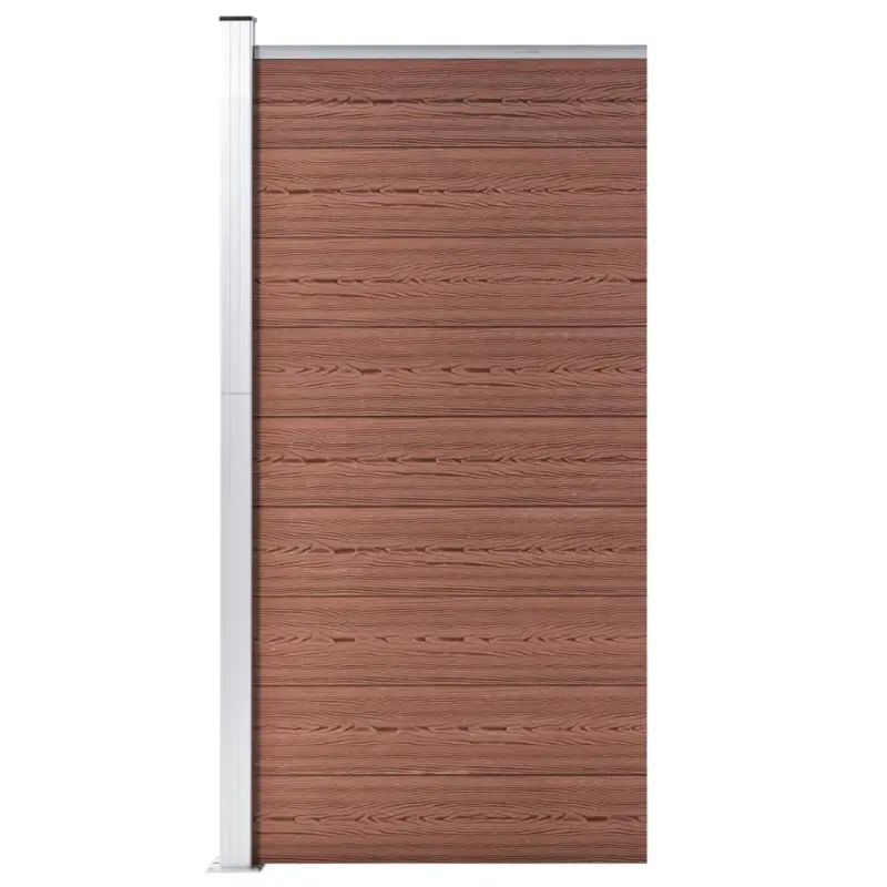 Panel ogrodzeniowy z WPC, 95x186 cm, brązowy