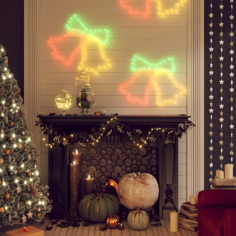 Świąteczna dekoracja, dzwonki, 72 LED, 2 szt. 50x56 cm