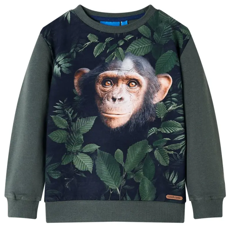 Bluza dziecięca, ciemne khaki, 140