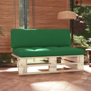 Ogrodowa sofa środkowa z palet, impregnowane drewno sosnowe