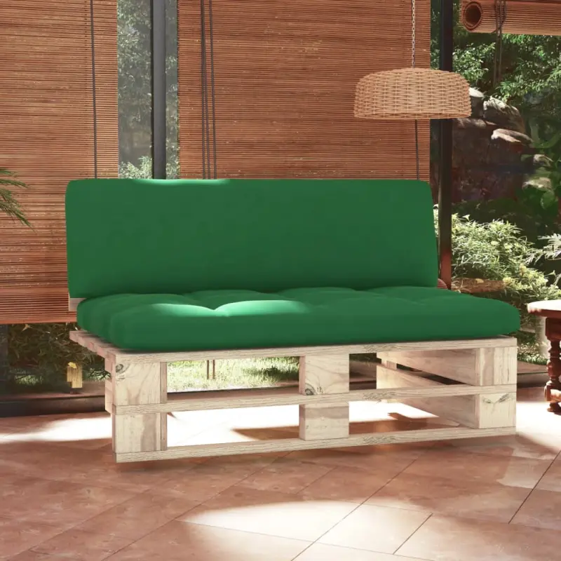 Ogrodowa sofa środkowa z palet, impregnowane drewno sosnowe