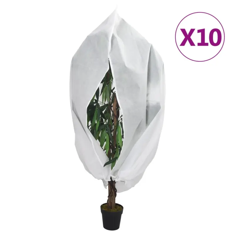 Kaptury ochronne z suwakiem, 10 szt., 70 g/m² 3,93x3,5 m