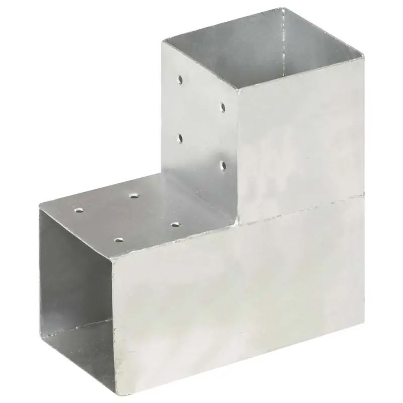 Łącznik słupków w kształcie L, galwanizowany metal, 101x101 mm